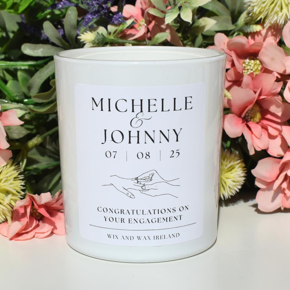 Personalised Wedding Candles Wix and Wax Ireland