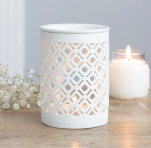 White Lattice Wax Melt Burner