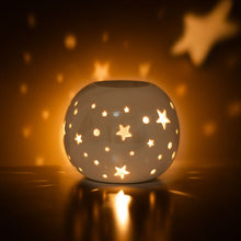 Load image into Gallery viewer, White Iridescent Star Wax Melt Burner
