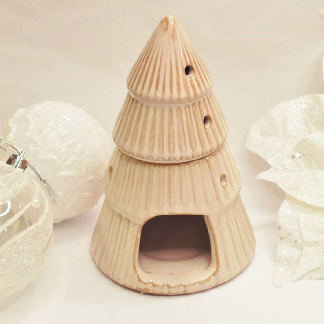 Off White Christmas Tree Wax Burner