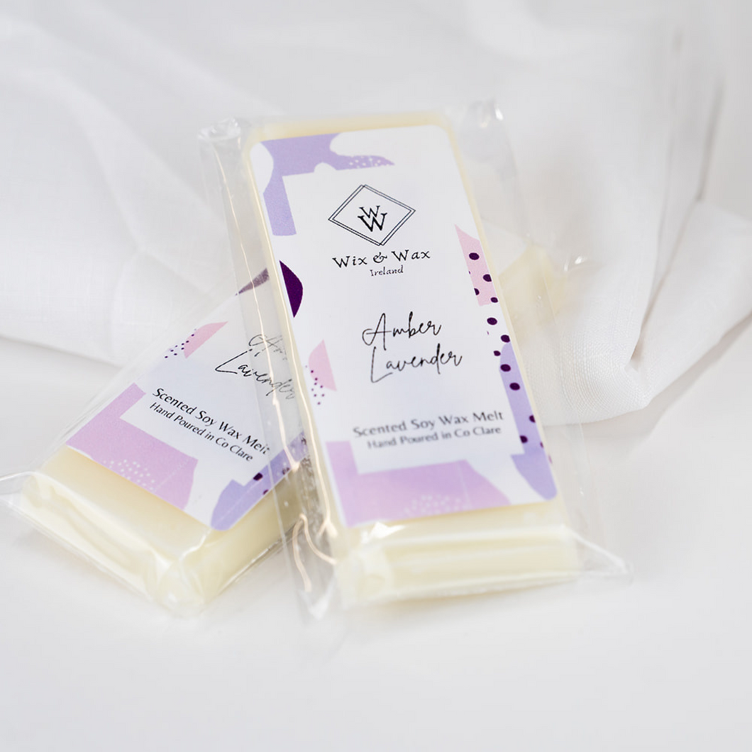 amber-lavender-snap-bar-wax-melts-hand-poured-wix-and-wax-ireland-irish-gifts