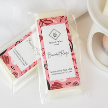 Load image into Gallery viewer, Baccarat Rouge wax melt by Wix and Wax – hand-poured soy blend with a rich, luxurious scent, elegantly packaged in eco-conscious materials.
