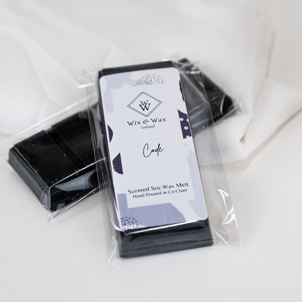 code-male-cologne-snap-bar-wax-melts-hand-poured-wix-and-wax-ireland-irish-gifts