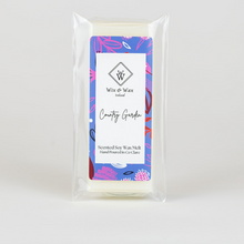 Load image into Gallery viewer, Country Garden wax melt by Wix and Wax – hand-poured soy blend with a fresh, floral scent reminiscent of an English garden, packaged in eco-conscious materials.
