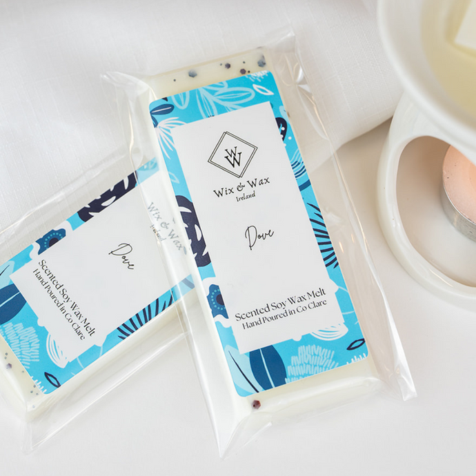 Dove Wax Melt gently melting in wax burner – filling home with a clean, calming scent