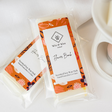 Load image into Gallery viewer, Flower Bomb Wax Melt snap bar with floral scent   in eco packaging – Irish artisan wax melts – handmade in Ireland by Wix and Wax
