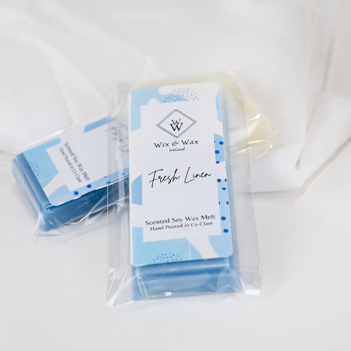 fresh-linen-clean-snap-bar-wax-melts-hand-poured-wix-and-wax-ireland-irish-gifts