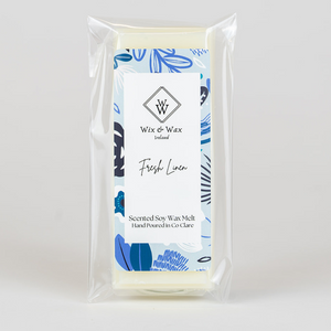 Eco-friendly Fresh Linen Wax Melt in classic white – long-lasting fragrance by Wix and Wax Ireland