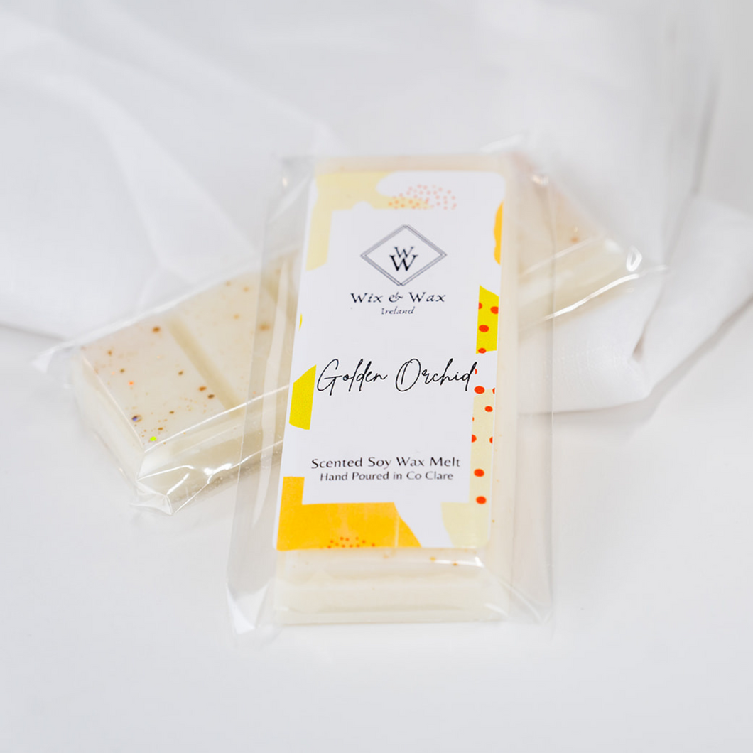 golden-orchid-washing-powder-floral-woody-snap-bar-wax-melts-hand-poured-wix-and-wax-ireland-irish-gifts