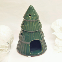 Load image into Gallery viewer, Green Christmas Tree Wax Burner
