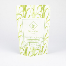 Load image into Gallery viewer, Persian Lime &amp; Lemongrass soy wax melts hand made hand poured in ennis, co. clare, ireland. soy wax, eco friendly, vegan friendly, cruelty free. in a zesty yellow-green hue, handcrafted with soy wax and infused with a fresh, uplifting citrus aroma. irish made gifts ideas
