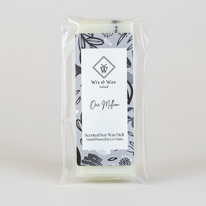 One Million white and black wax melt bar by Wix and Wax – hand-poured soy blend with a rich, masculine fragrance, presented in sleek, eco-conscious packaging