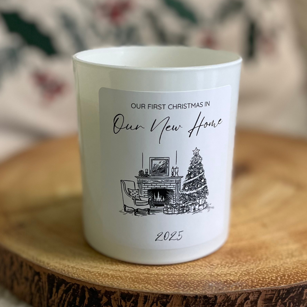 Personalised Christmas New Home Candle