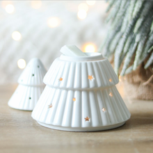 Load image into Gallery viewer, white-christmas-tree-wax-melt-oil-burner-
