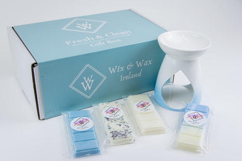 wax melt gift box inspired by fresh and clean house smells hand made hand poured irish products from clare ireland irish gifts